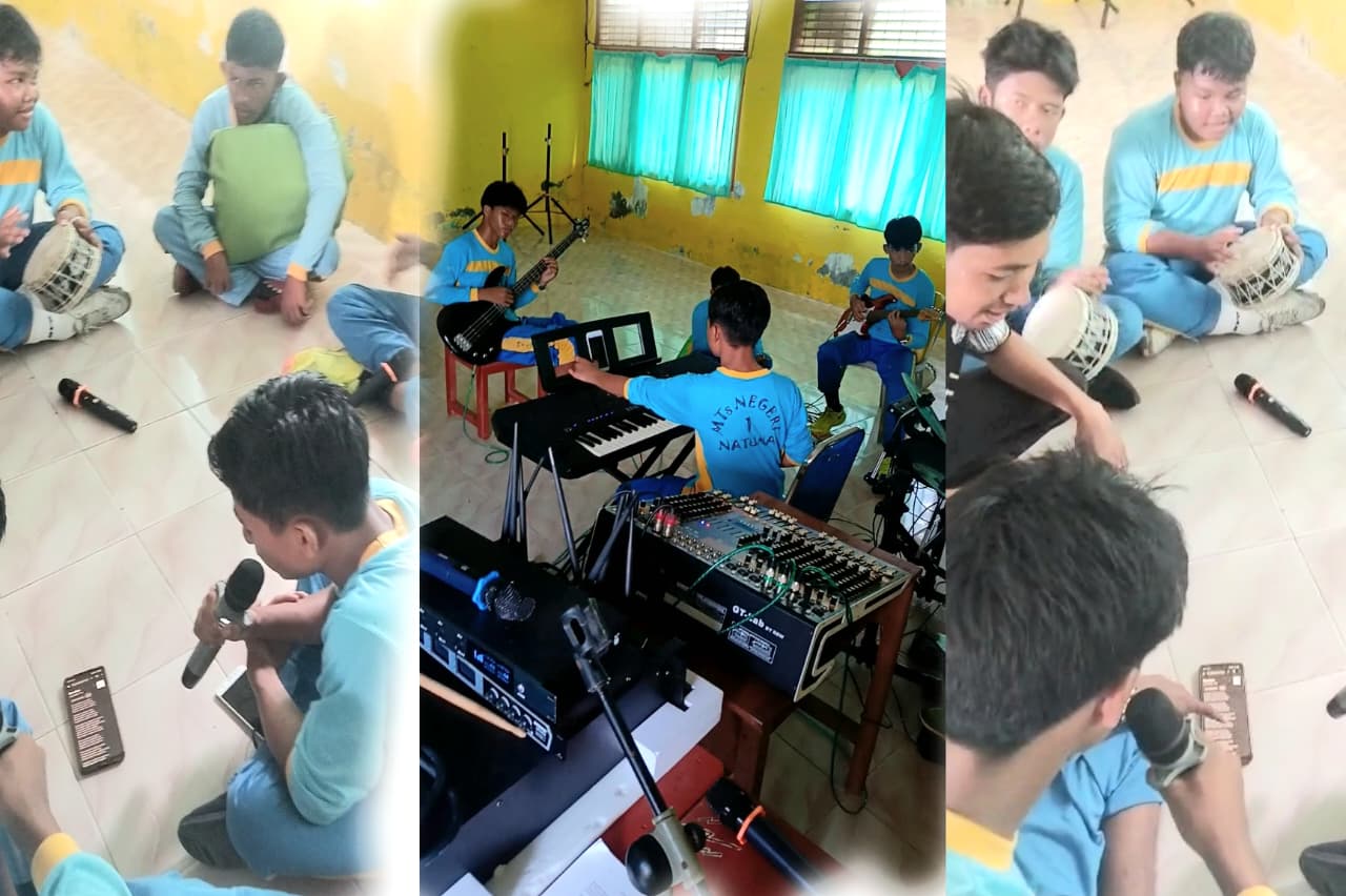 Asah Kreativitas, MTsN 1 Natuna Konsisten Kembangkan Minat Bakat Siswa di Bidang Seni Musik